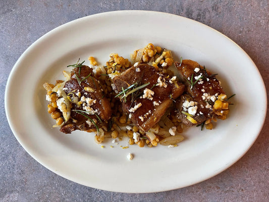 Cotellettes d'agneau marinée a la fleur d'ail