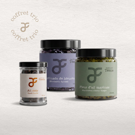 Coffret trio - Ail noir, fleur d'ail et tartinade de bleuets