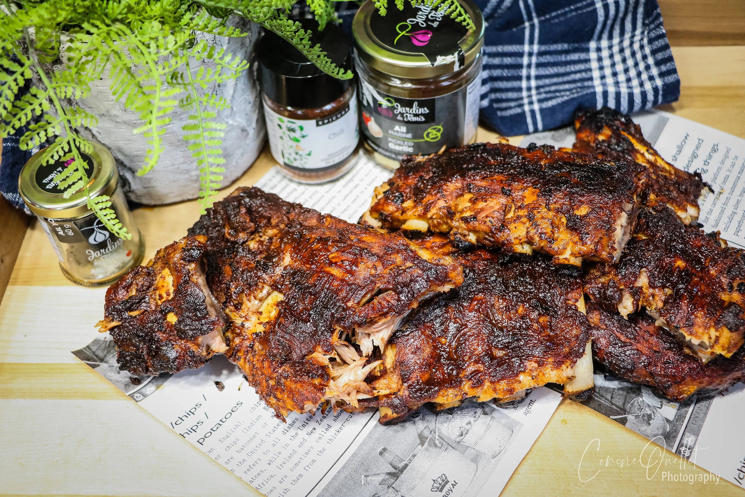 COTES LEVÉES A L'AIL NOIR (RECETTE ET PHOTO DE CORINE OUELLET)