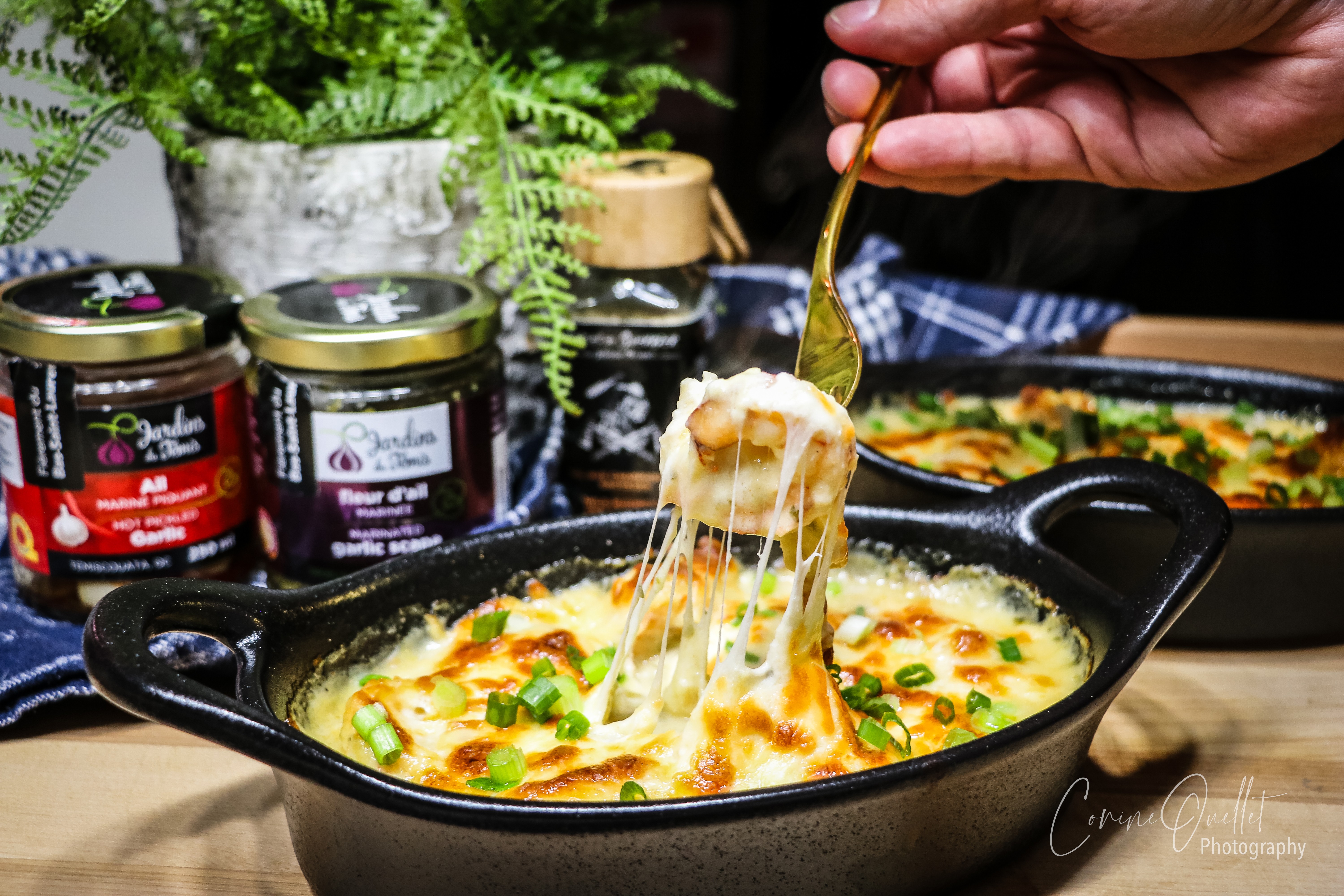 Crevettes gratinées à la fleur d'ail